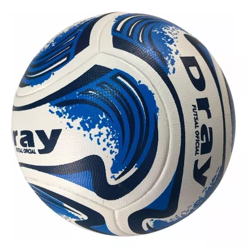 Bola Futsal Dray Branca Azul - Imagem 2